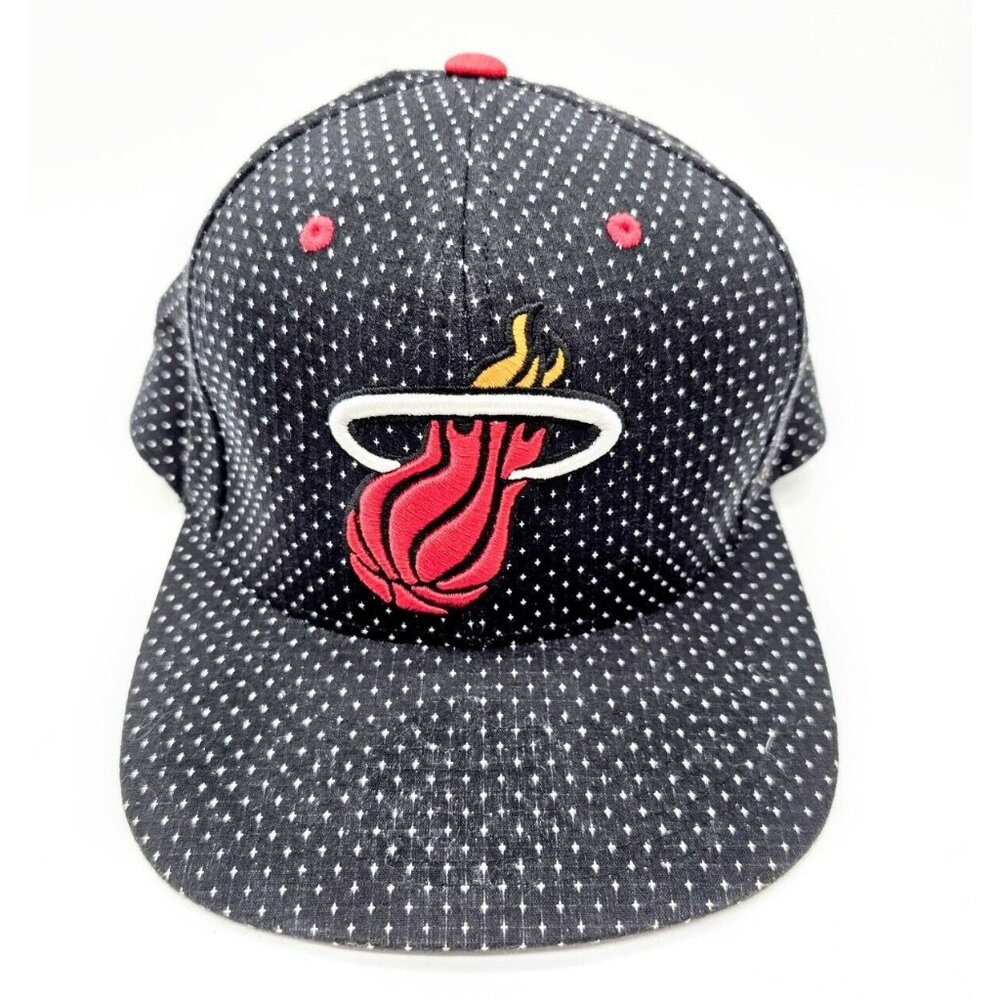 Miami Heat Polka Dot Snapback Hat Mitchell And Ness Adjustable NBA